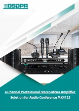 Giải pháp khuếch đại Bộ trộn âm thanh nổi chuyên nghiệp 4 kênh cho hội nghị âm thanh mk4125