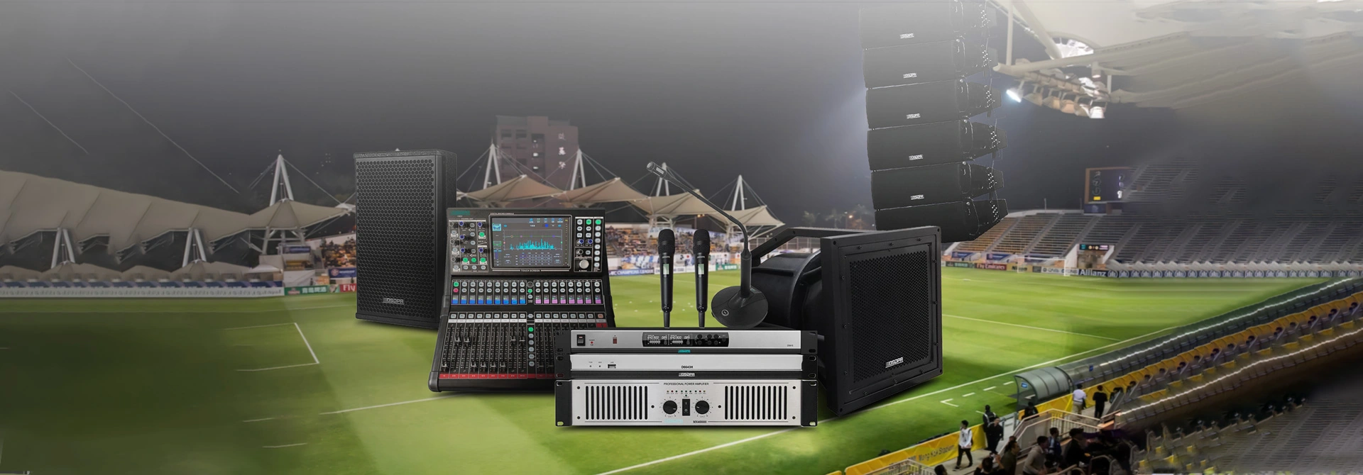 Giải pháp hệ thống âm thanh chuyên nghiệp cho sân vận động bóng đá