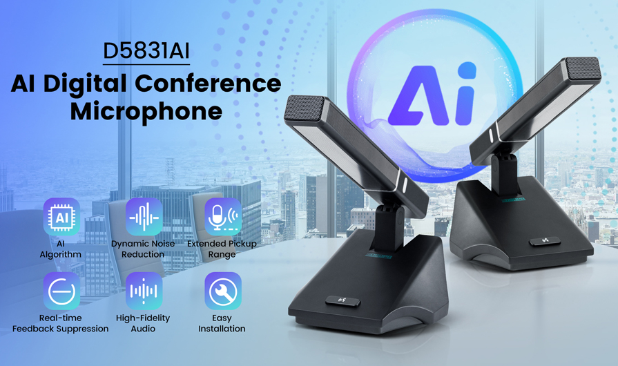 AI Digital Conference Microphone System Solution for Conference Rooms D5831AI - 翻译中...