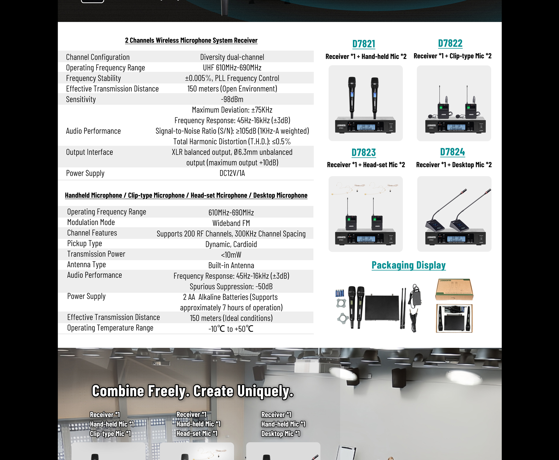 Hệ thống micro không dây UHF đa dạng thực sự