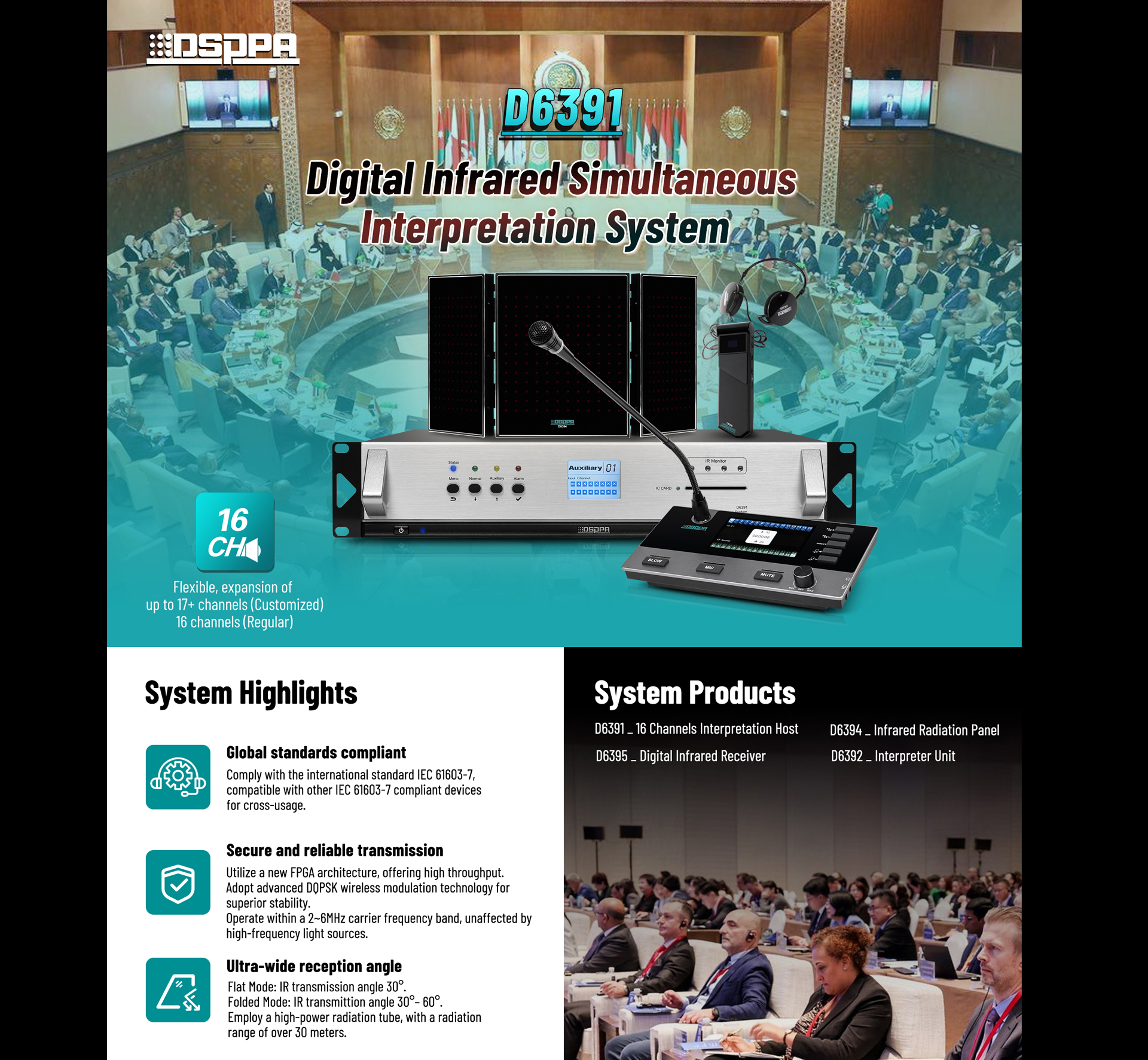 16 Channels Interpretation Microphone - 翻译中...