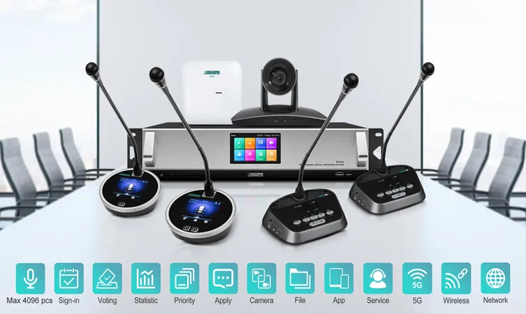 5G Wireless Conference System Solution for Small and Medium-Sized Conference Rooms D7101 D7341 - 翻译中...