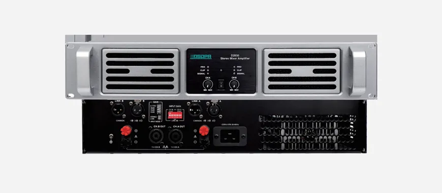 2x1300W 2 Channels Stereo Conference Mixer Amplifier - 翻译中...