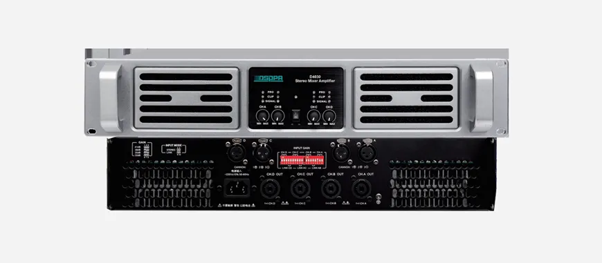 4x450W 4 Channels Stereo Conference Mixer Amplifier - 翻译中...