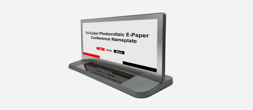 10.85-inch Tri-Color Photovoltaic E-Paper Conference Nameplate - 翻译中...