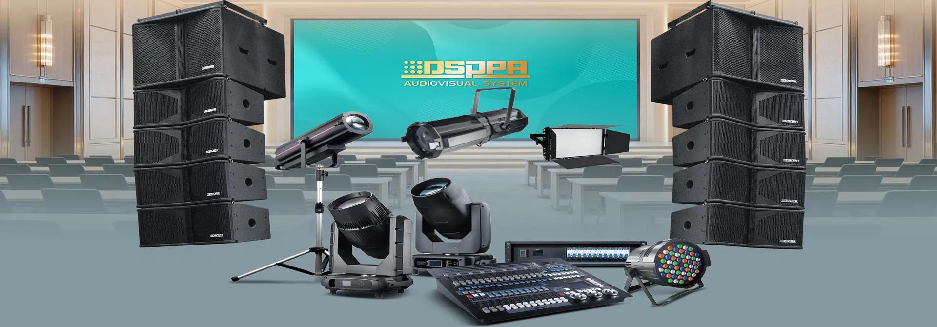 Integrated Professional Audio, AV and Lighting Solution for Small Multi-Functional Halls - 翻译中...